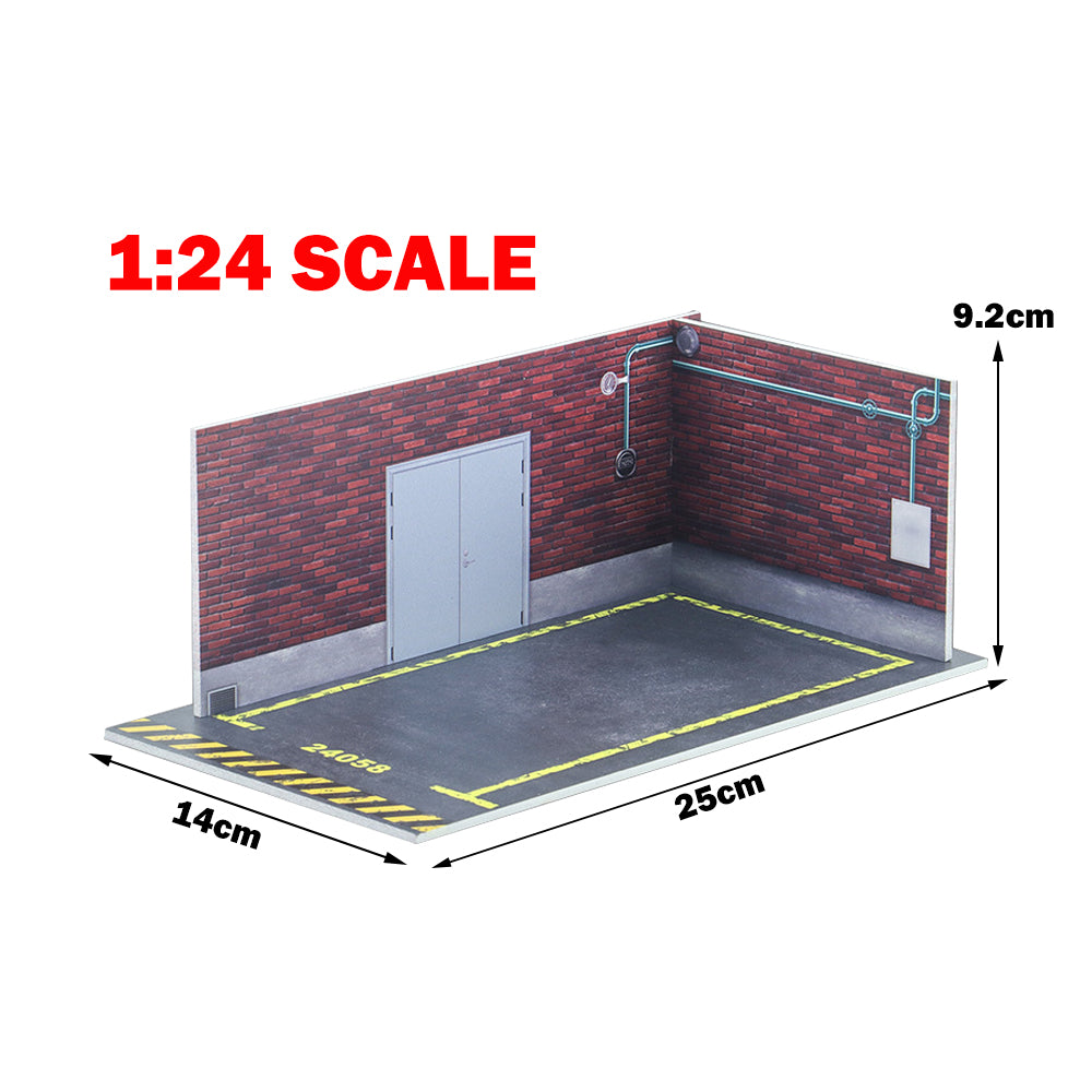 1:24 Scale Diorama Car Garage Model Car Parking Lot Station Display Model
