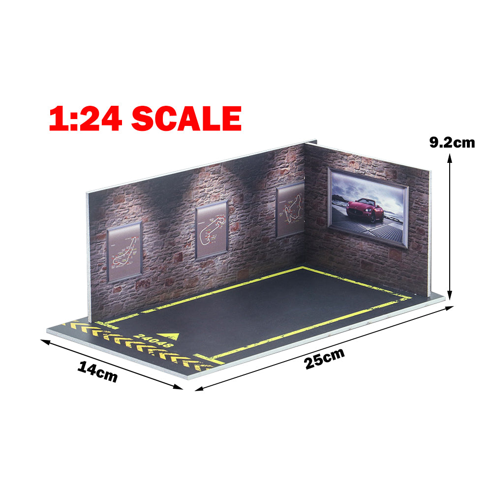 1:24 Scale DIY Car Parking Lot Scene Garage Car Model Display Parking Lot Station