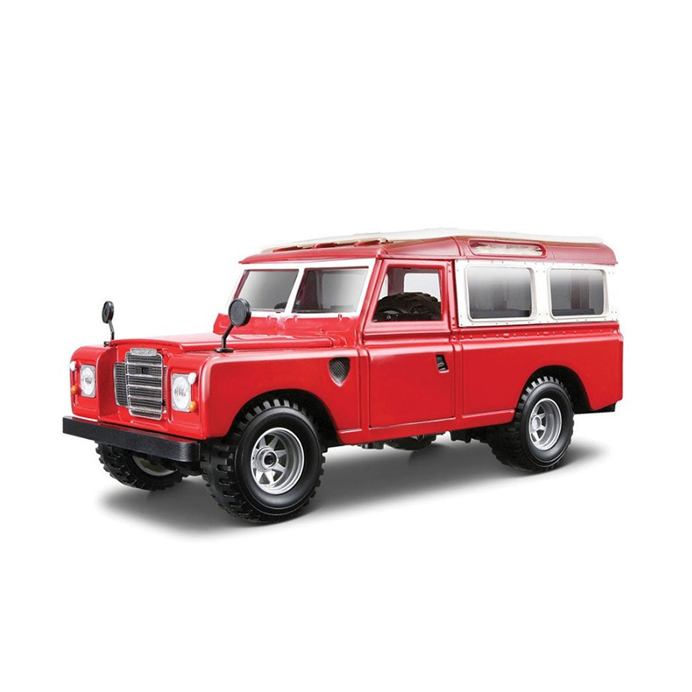 Bburago 1:24 Scale Land Rover Series III 1971 To 1985 Red Diecast Car Model Toy