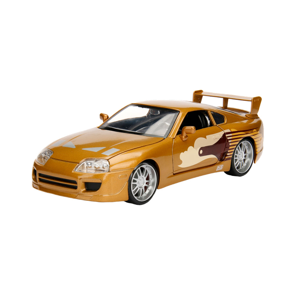 Jada 1:24 Scale Fast & Furious 1995 Toyota Supra Gold Diecast Car Model Toy