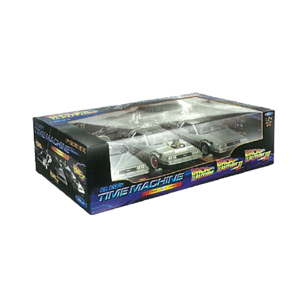 Welly 3 Set Back To The Future 1:24 Scale Trilogy DeLorean Replica Diecast Car Model