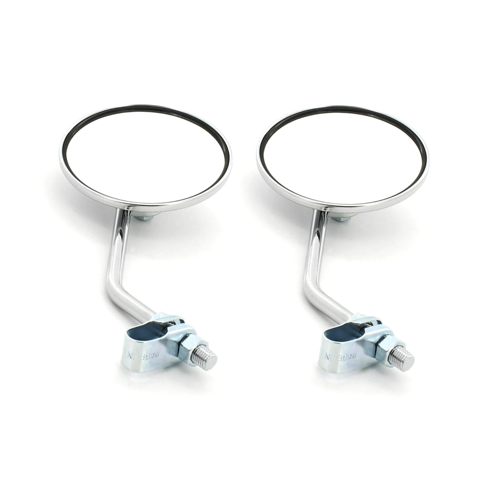 Long Stem Rearview Mirror Right + Left Hand 7/8" Clamp-On Fit Yamaha YDS3C YDS3 YM1 YM1S