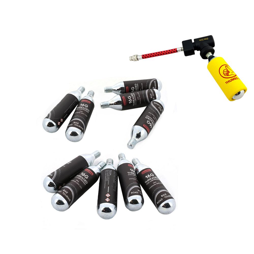 16G CO2 Inflator Kit Wiht Adaptor Bicycle Inflator Cartridge Pump For Bikes Motorcycle