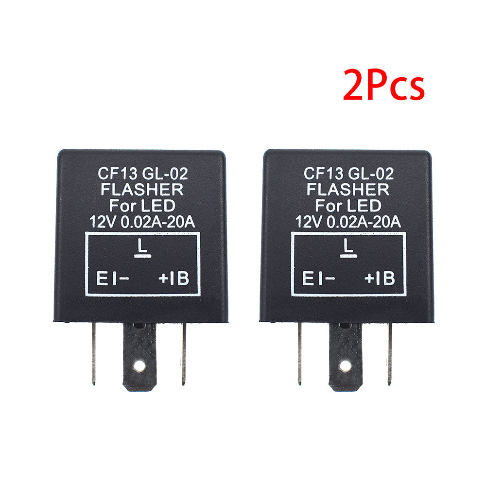 2 x 3Pin 12V CF13 GL-02 LED Electronic Flash Relay For Triumph Daytona 600 Thruxton 865 1200 R Street Triple 675 etc.