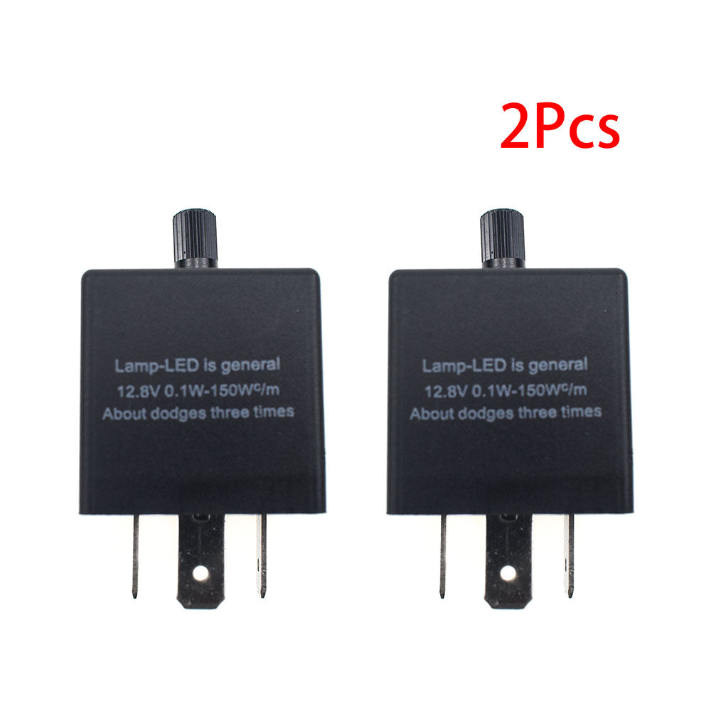 2 x 3Pin CF13JL Adjustable Speed LED Flasher Relay For Turn Signal Light
