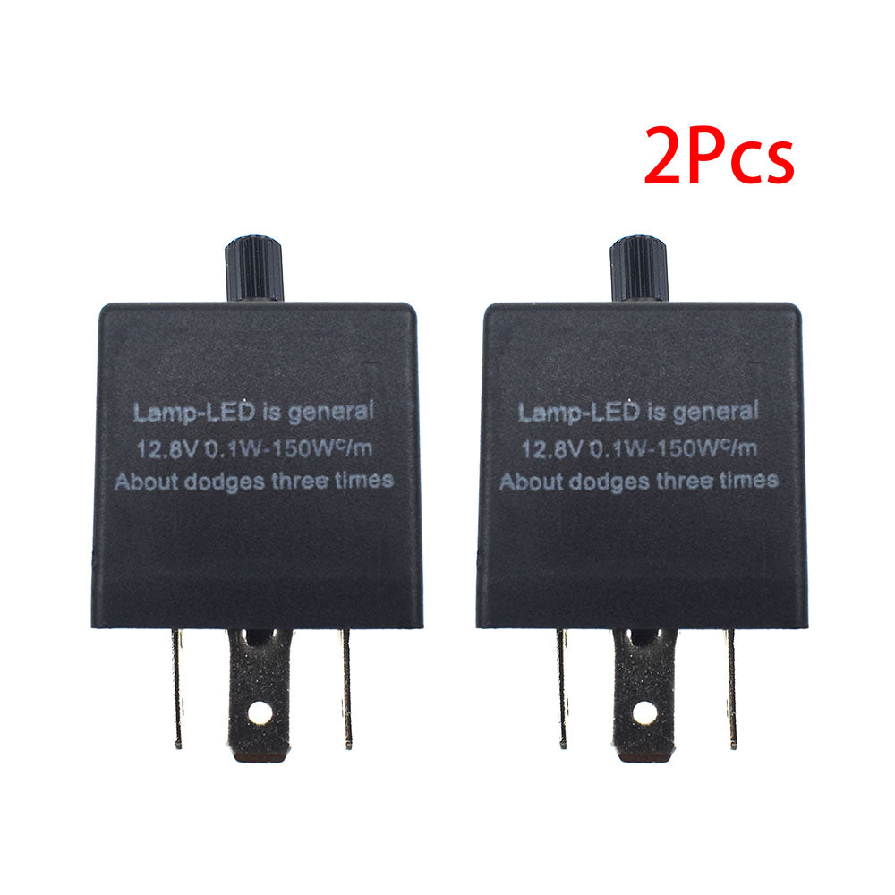 2Pcs 3Pin CF14JL LED Electronic Adjustable Speed Turn Signal Flasher Relay