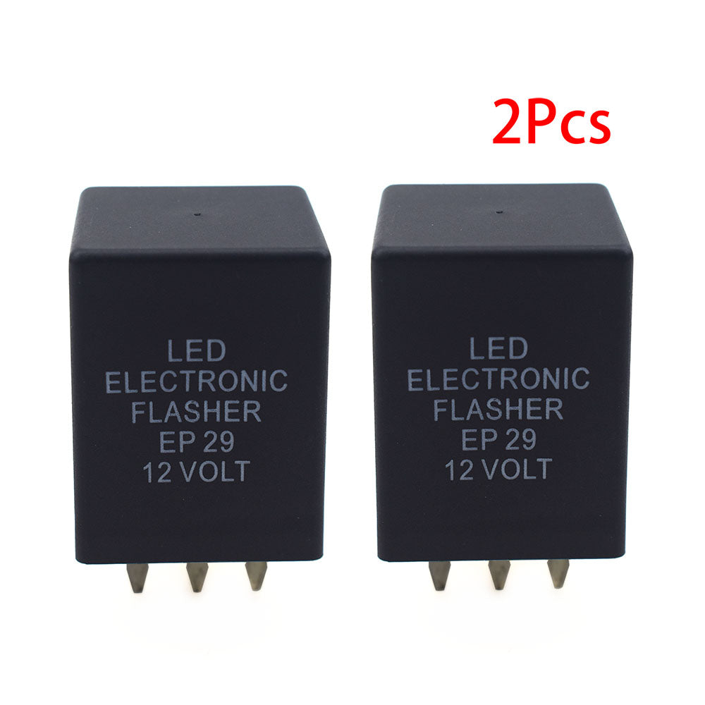 2 x 4Pin 12V EP29 LED Electronic Flasher Relay For Ford Explorer F-150 Mazda Lincoln Chevrolet Jeep Mercury Chrysler Dodge etc.