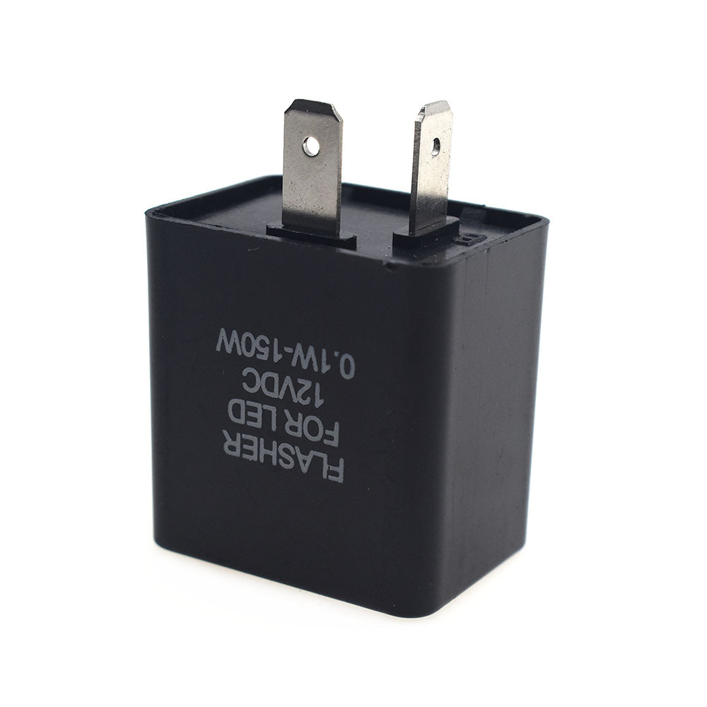 2 x 12V 2Pin Blinker Adjustable LED Flasher Relay For Honda CBR600RR Ducati Kawasaki KTM Suzuki Triumph Yamaha etc.