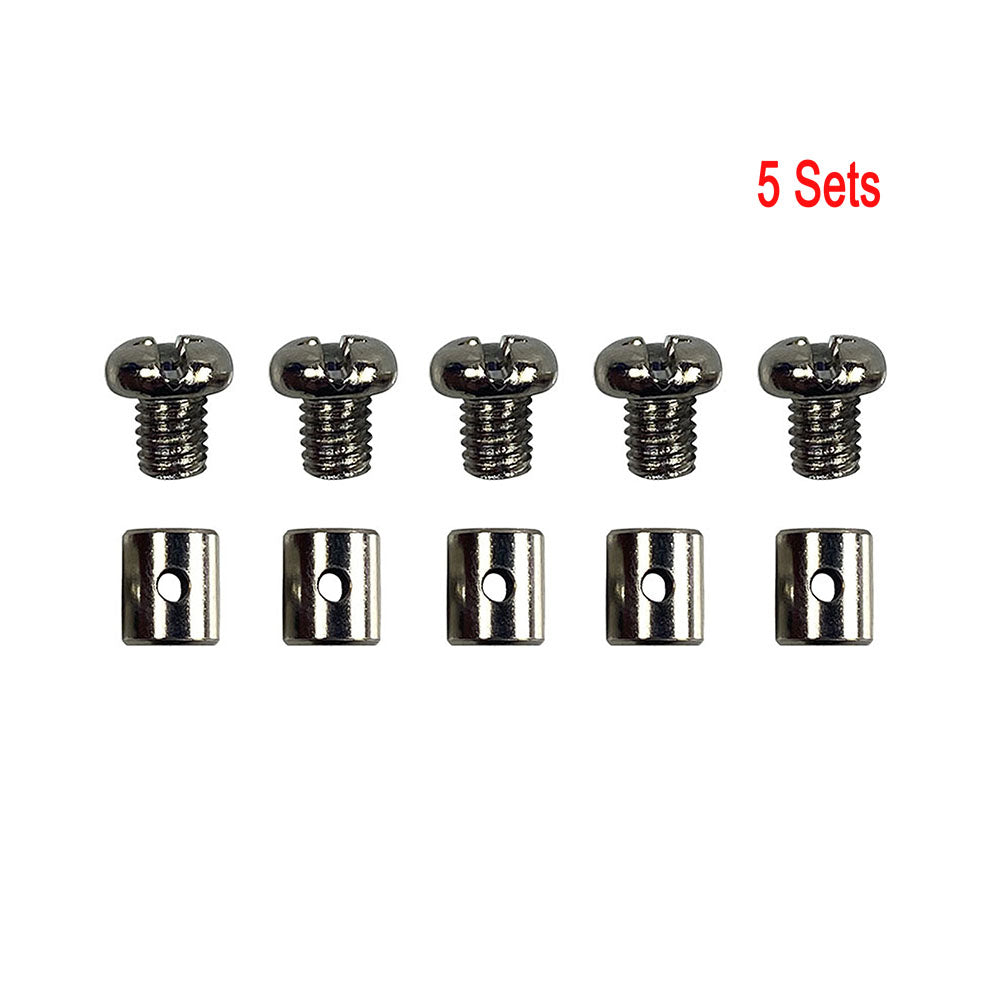 Universal 5sets Motorcycle Non Solder Type Cable Nipples With Screws 9 x 8mm
