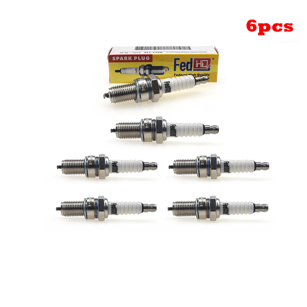 6 Pcs FedHQ Spark Plug For Yamaha TT225 XT125 Suzuki Kawasaki KTM Honda BMW etc.