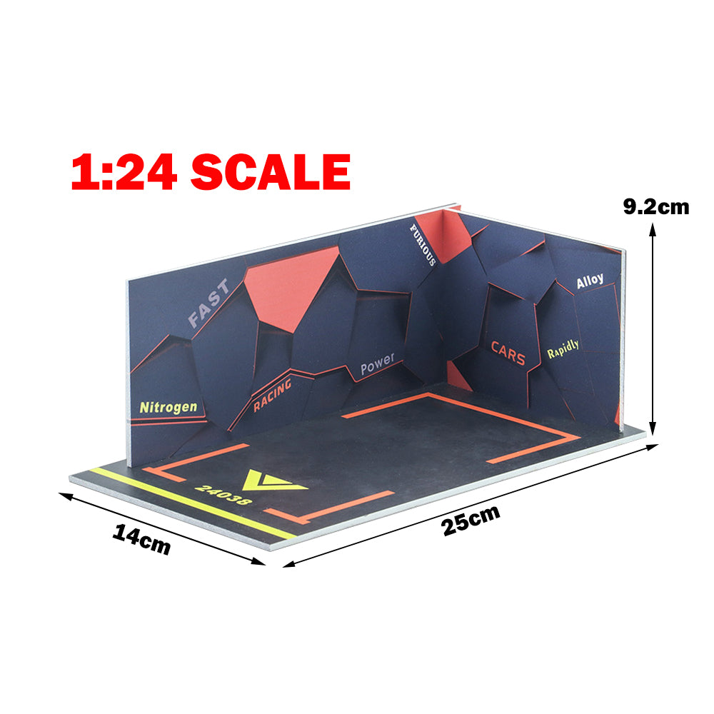 1:24 Scale DIY Car Parking Lot Scene Garage Car Model Display Background