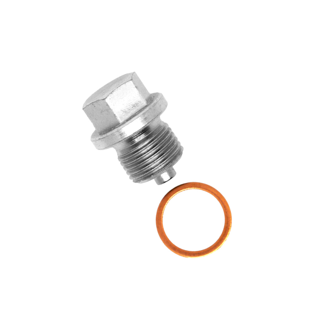 Motorcycle Magnetic Oil Sump Drain Plug 14 x 1.25mm Thread Bolt Silver