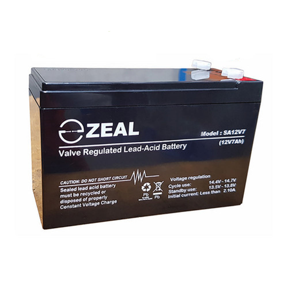 ZEAL SA12V7 12V 7.0Ah F1 Valve Regulated Lead-Acid Battery ActivFire Certified