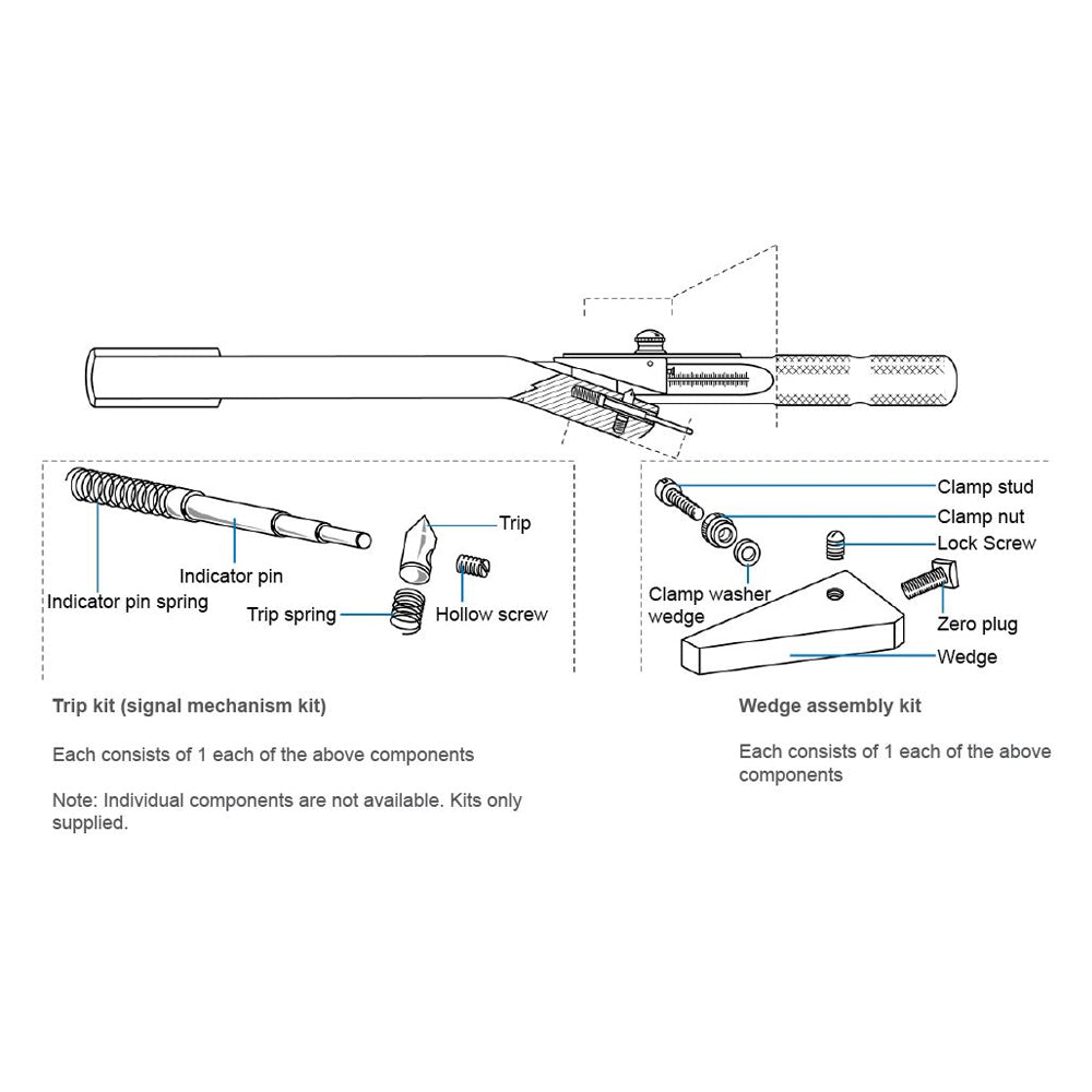 Warren & Brown Deflecting Beam Torque Wrench Signal - Trip Kit 10 - 200lbf.in.