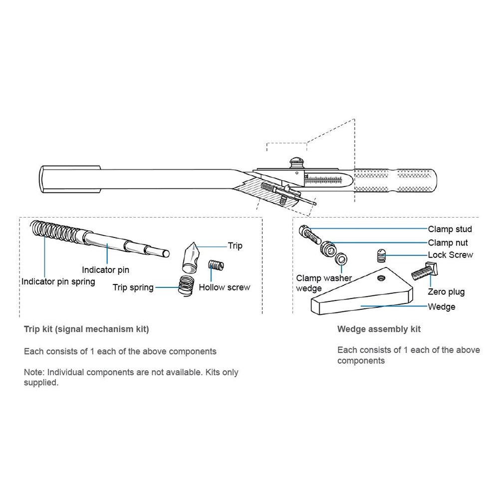 Warren & Brown Deflecting Beam Torque Wrench Signal - Trip Kit 10 - 120ft.lb.