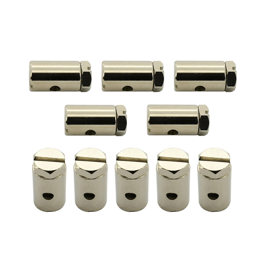 10Pcs Motorcycle 3.5mm Solderless Cable Nipples Ends 10 x 16mm CN20