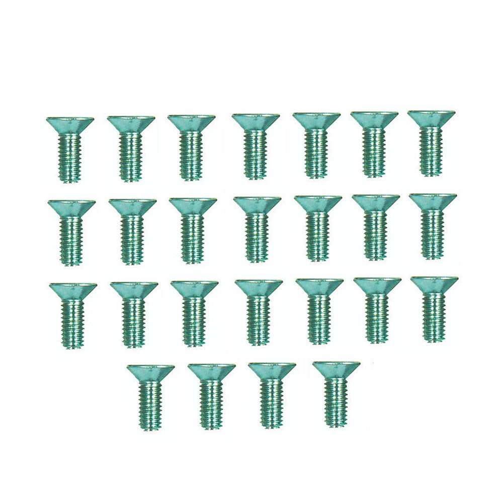 25 Pieces Universal Countersunk Screws Flat Head M6 x 15mm Fixing Component