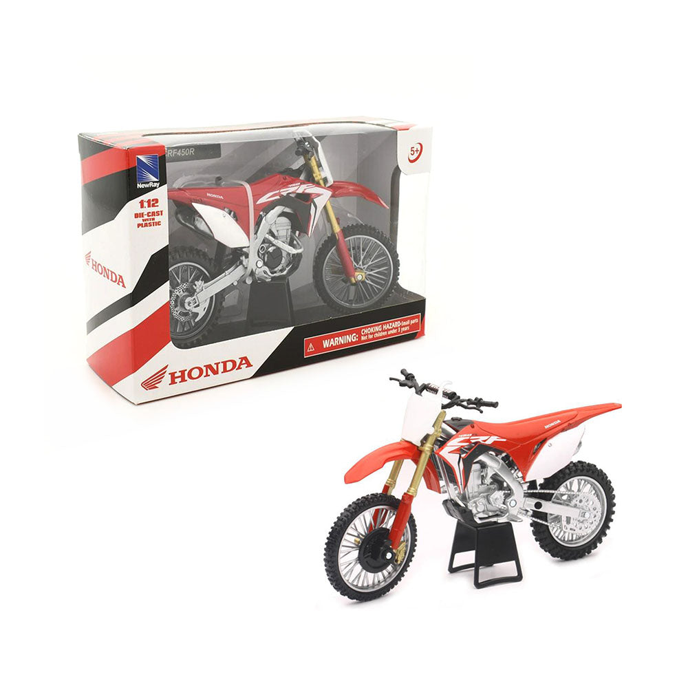 NewRay 1:12 Scale Honda CRF450R 2017 Red White Motorbike Kids Toy Model Gift