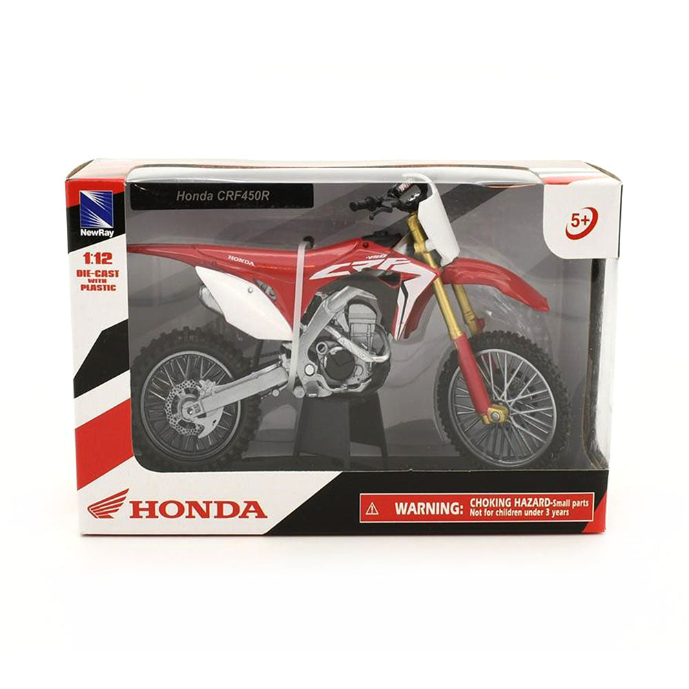 NewRay 1:12 Scale Honda CRF450R 2017 Red White Motorbike Kids Toy Model Gift