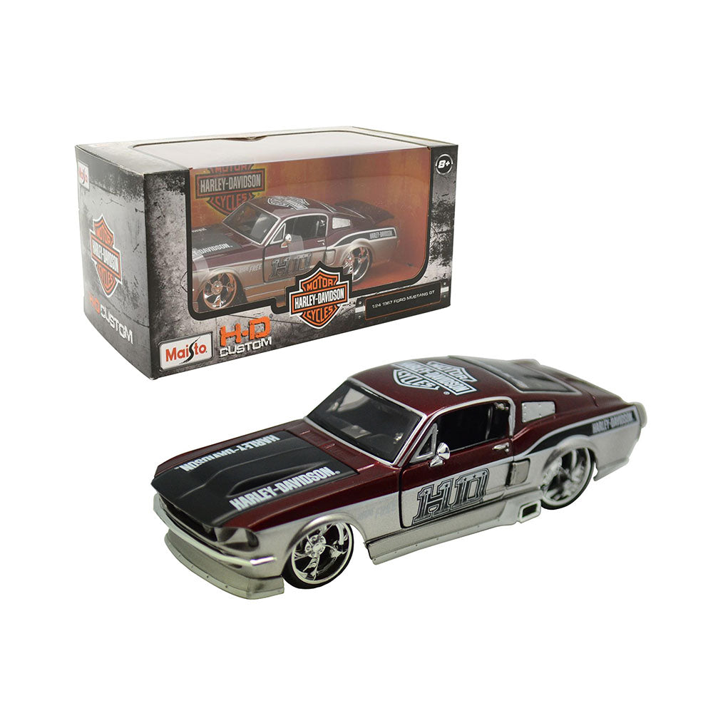Maisto 1:24 Scale Harley Davidson Mustang GT 1967 Custom Diecast Model Car Toy