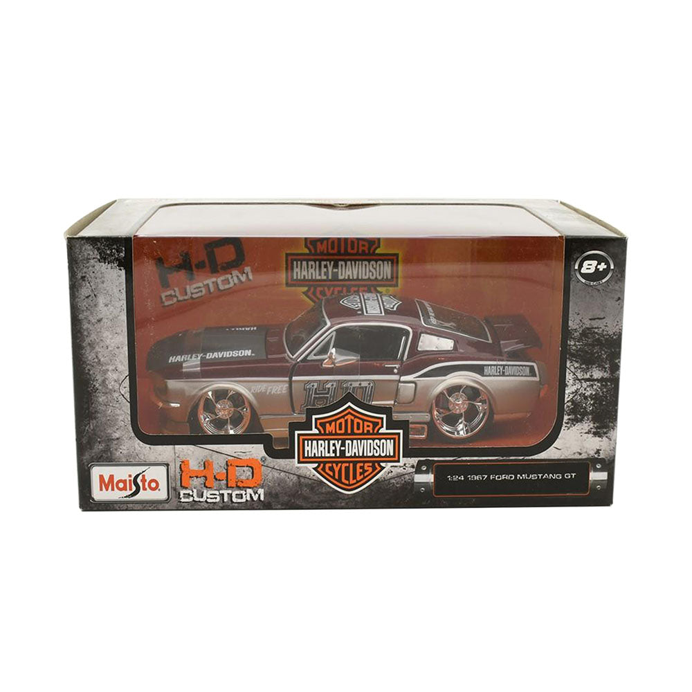 Maisto 1:24 Scale Harley Davidson Mustang GT 1967 Custom Diecast Model Car Toy