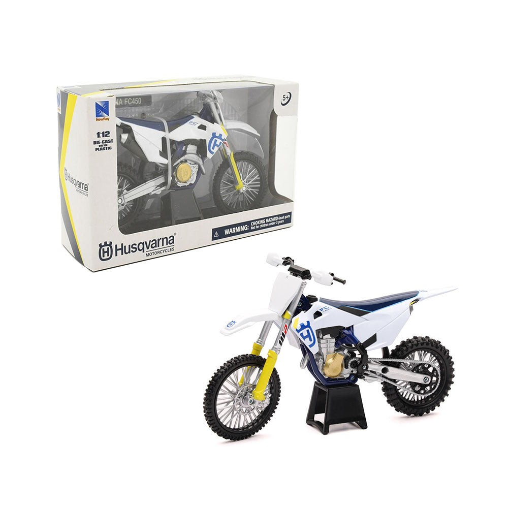 NewRay 1:12 Scale Husqvarna FC-450 2019 Diecast Motorcycle Kids Toy Model Gift