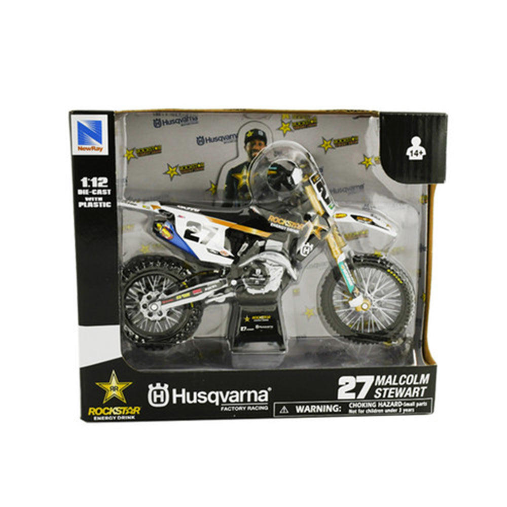 NewRay 1:12 Scale Husqvarna FC450 Rockstar Energy Stewart #27 Motorcycle Model