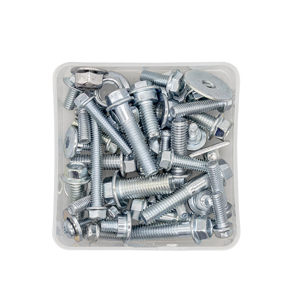 60 Pieces Hardware Kit Track Pack Universal Nut Bolt Screws Mounting