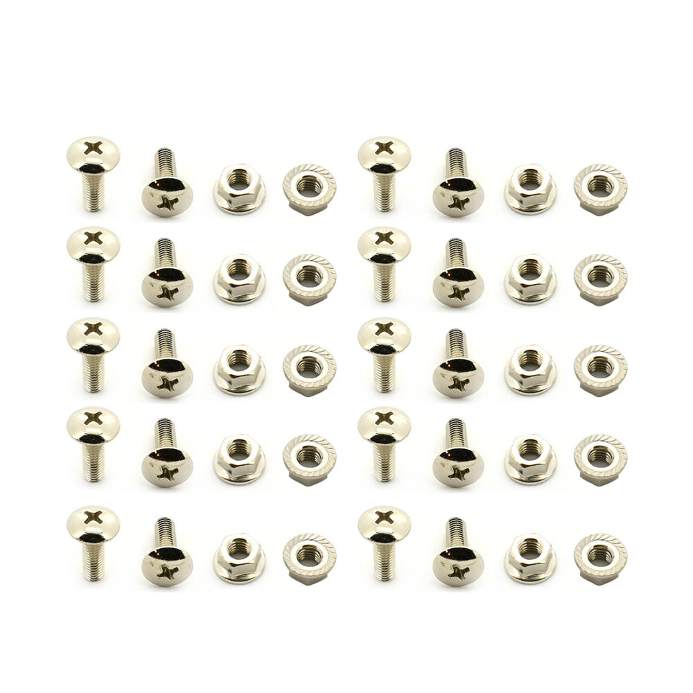 10 Sets Car Trucks Number Plate Universal Screws Nuts Kits Fasteners Parts