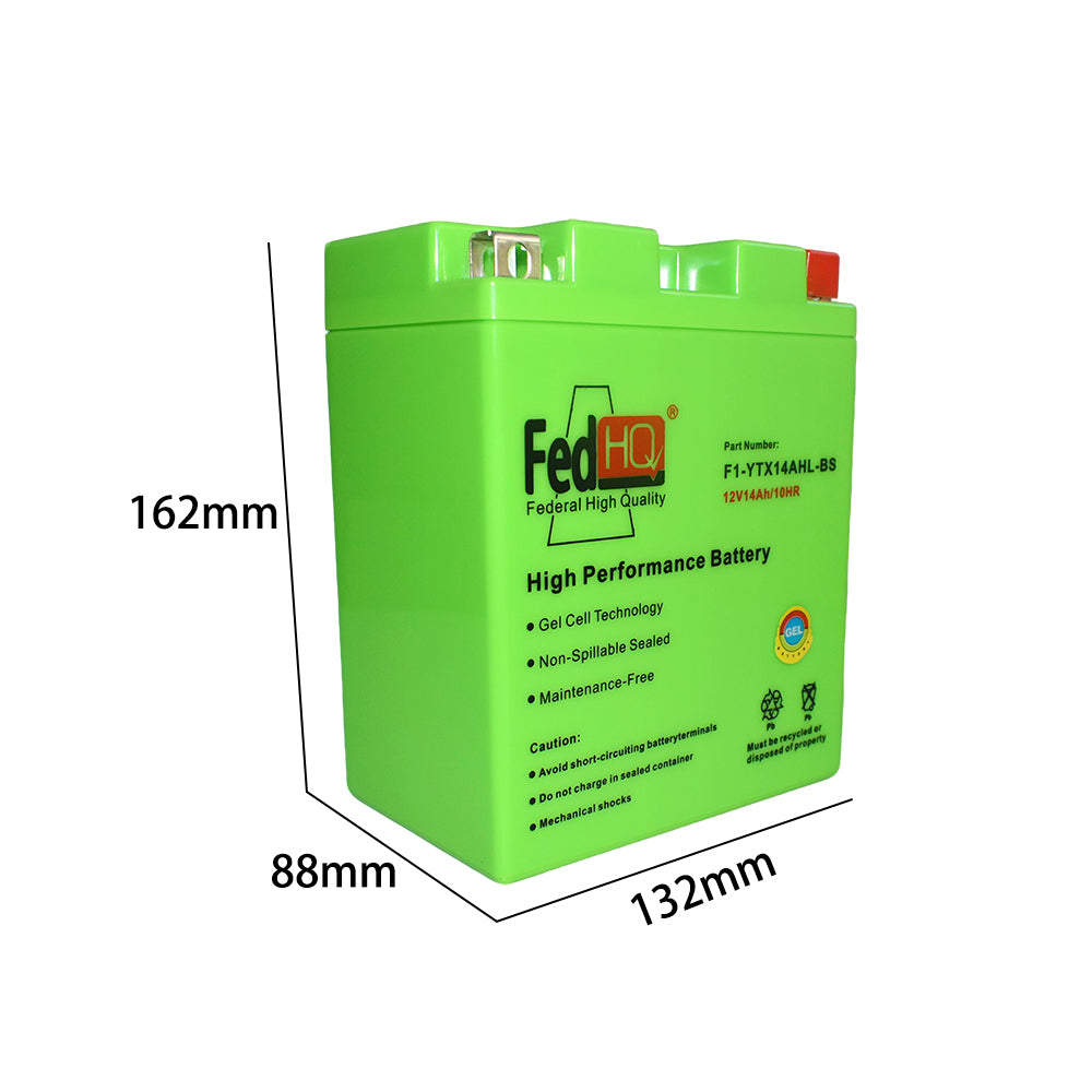 YTX14AHL-BS Motorcyle GEL Battery Fit For Honda CX500 CX500C CX500D CX500T 1978-1982