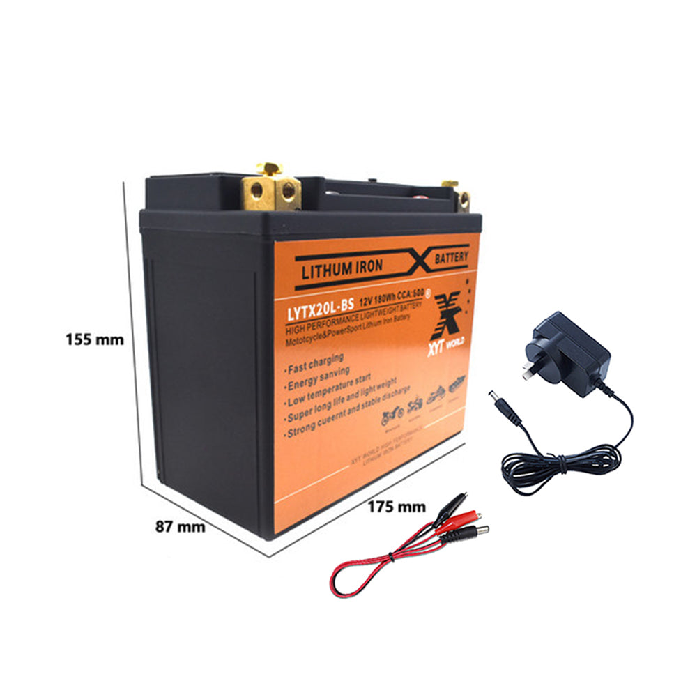 LYTX20L-BS Motorcyle Lithium Battery For Harley-Davidson FLS 1690 1803 Kawasaki