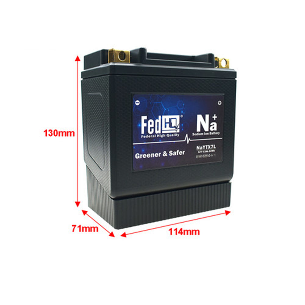 YTX7L-BS FedHQ Sodium Ion Battery 12V 54Wh For Honda XL250 Suzuki VL250 Yamaha KTM Kawasaki