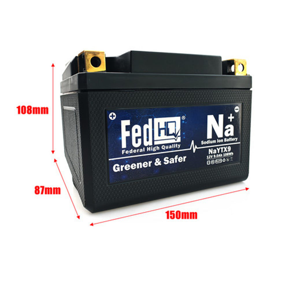 YTX9-BS Sodium Ion Battery For Kawasaki EX400 Ninja 400 ABS Royal Enfield Classic 350 Honda Suzuki Polaris