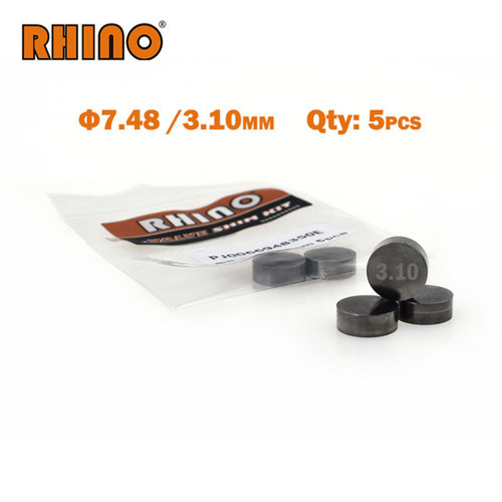 Rhino 5Pcs 7.48mm Valve Shim From 1.20-3.50mm For Honda Suzuki Kawasaki Yamaha
