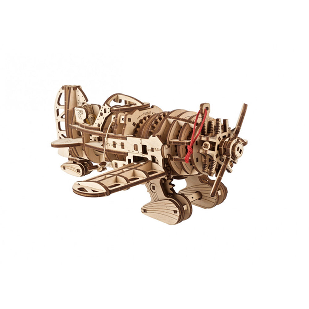 Ukraine Made Ugears Mad Hornet Airplane Mechanical 3D Wooden Puzzle Model Kit
