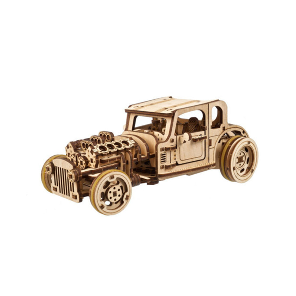 Ugears Hot Rod Furious Mouse Mechanical 3D Wooden Puzzle 207pcs Model Kit