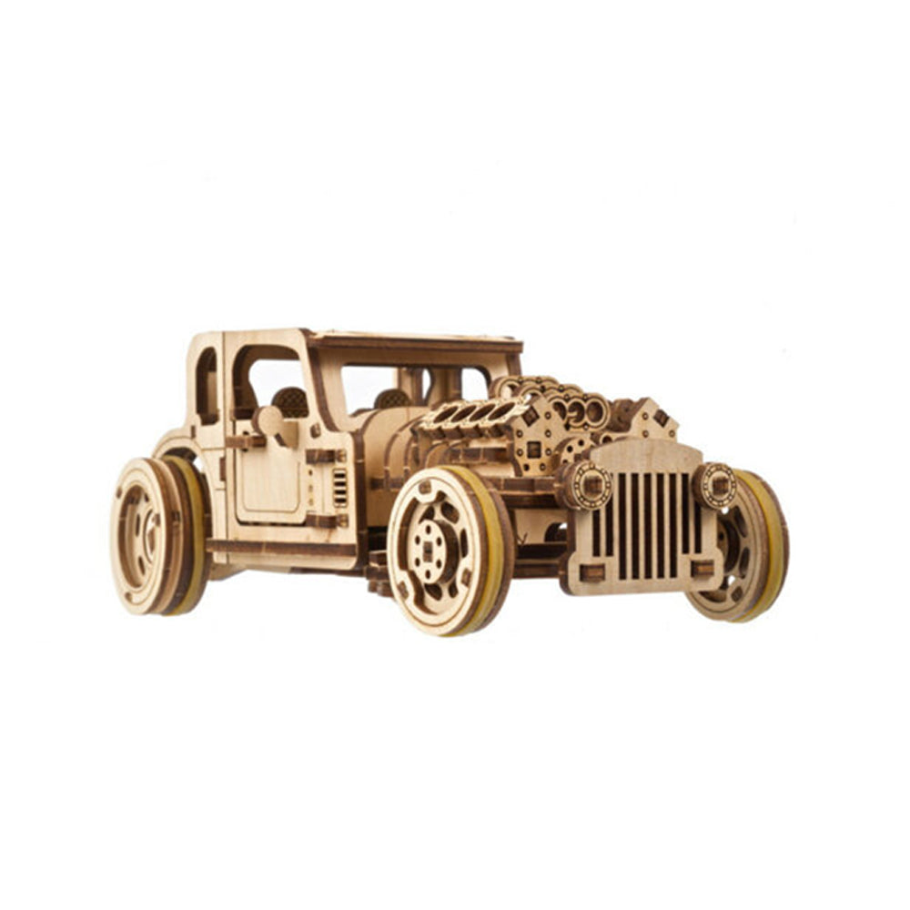 Ugears Hot Rod Furious Mouse Mechanical 3D Wooden Puzzle 207pcs Model Kit