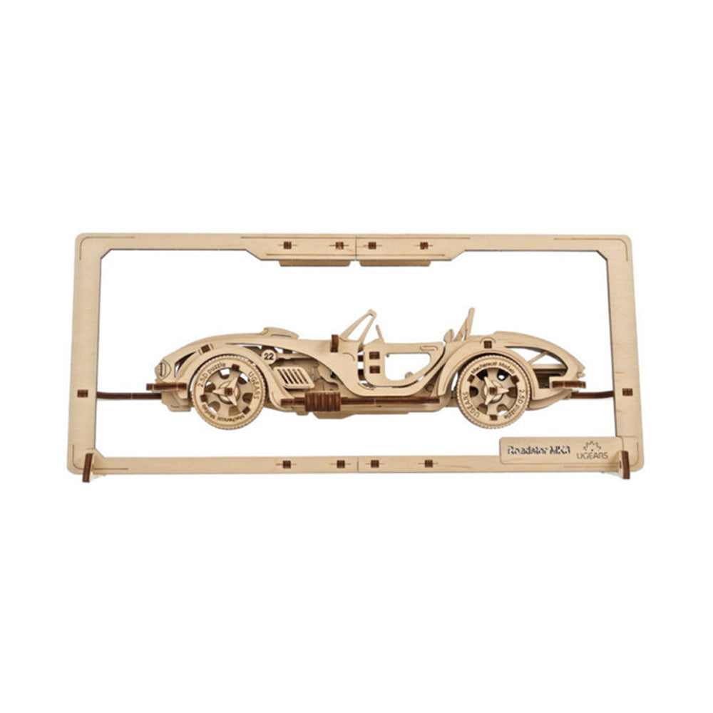 Ukraine Made Ugears Roadster MK3 2.5D Puzzle Mechanical Wooden 62Pcs Model Kit