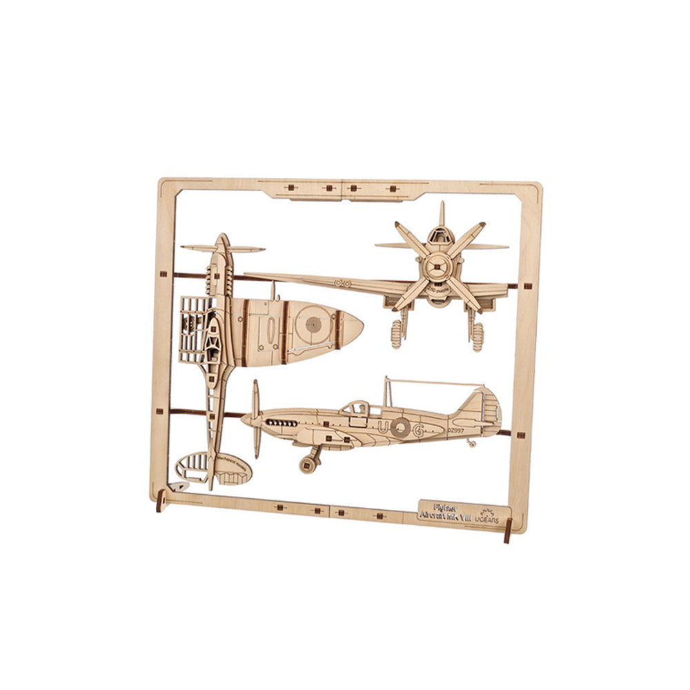 Made In Ukraine Ugears Fighter Aircraft 2.5D Puzzle Mechanical Wooden DIY Model