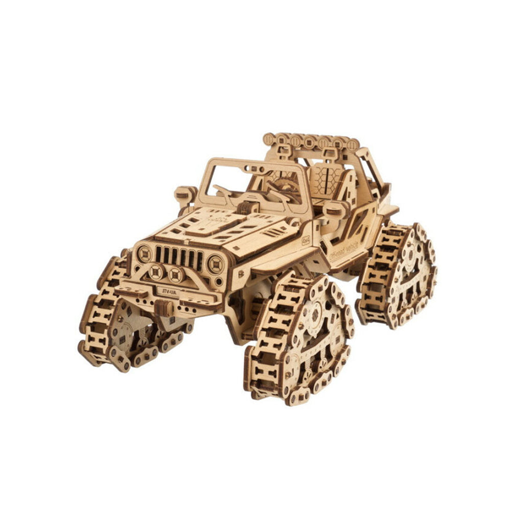 Ugears Tracked Off-Road Vehicle Mechanical Wooden 3D Puzzle 423pcs DIY Model Kit