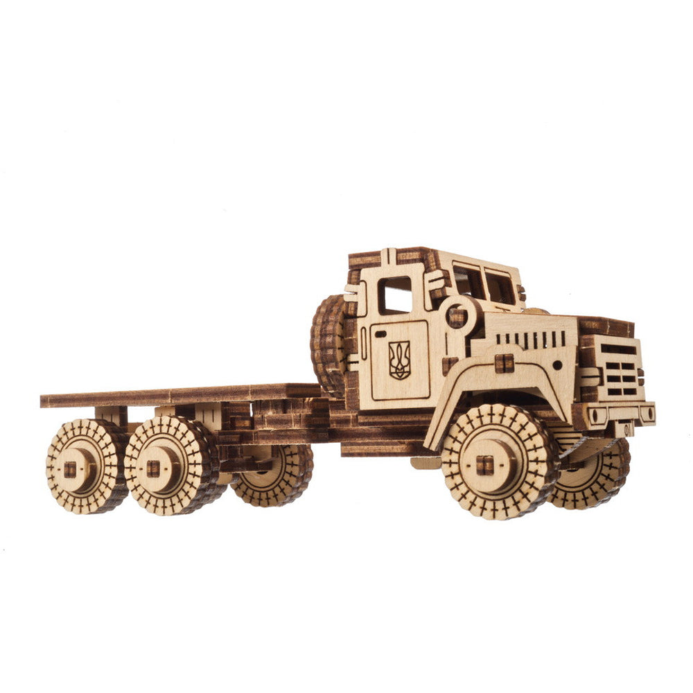 Ukraine Made Ugears Military Truck Wooden Mechanical 3D Puzzle Model Kit