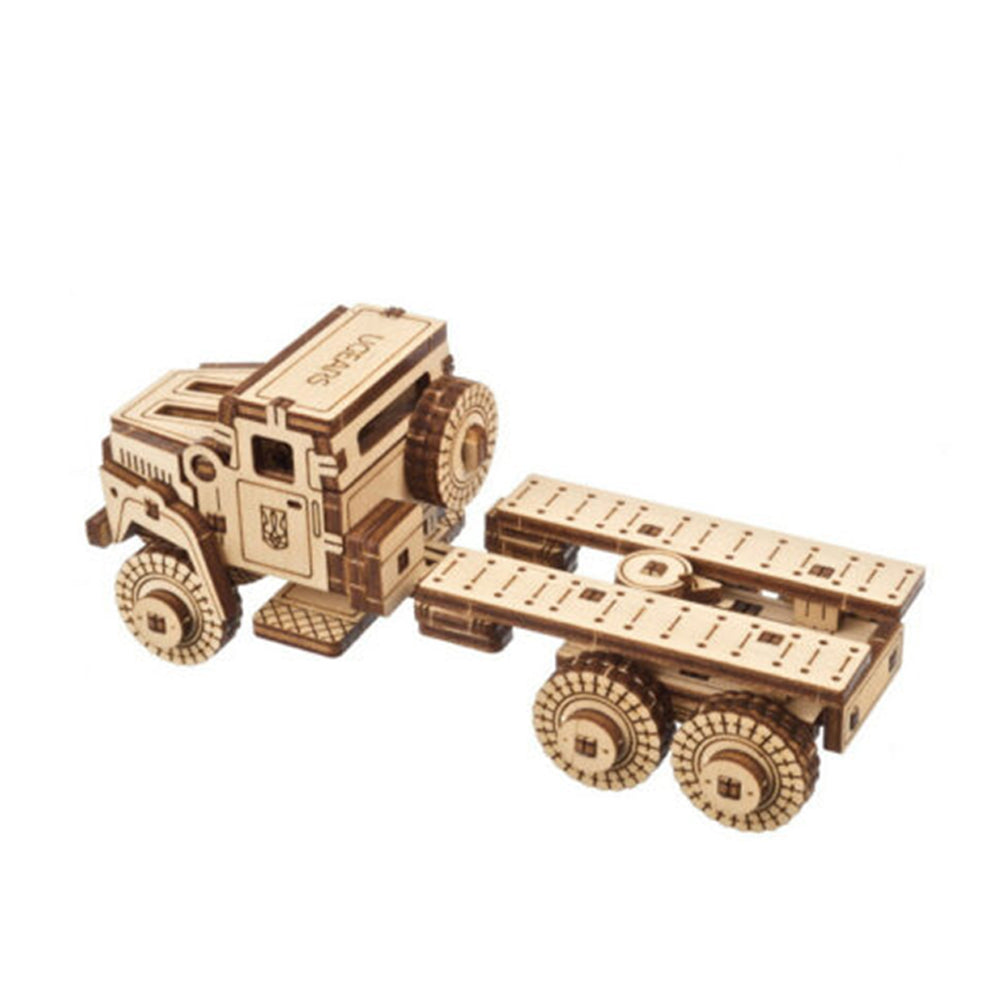 Ukraine Made Ugears Military Truck Wooden Mechanical 3D Puzzle Model Kit