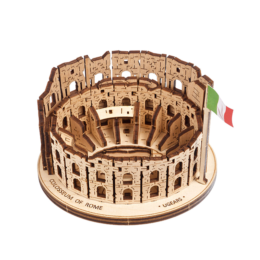 Ukraine Made Ugears Rome Colosseum 3D Wooden Puzzle DIY Mini Model Kit