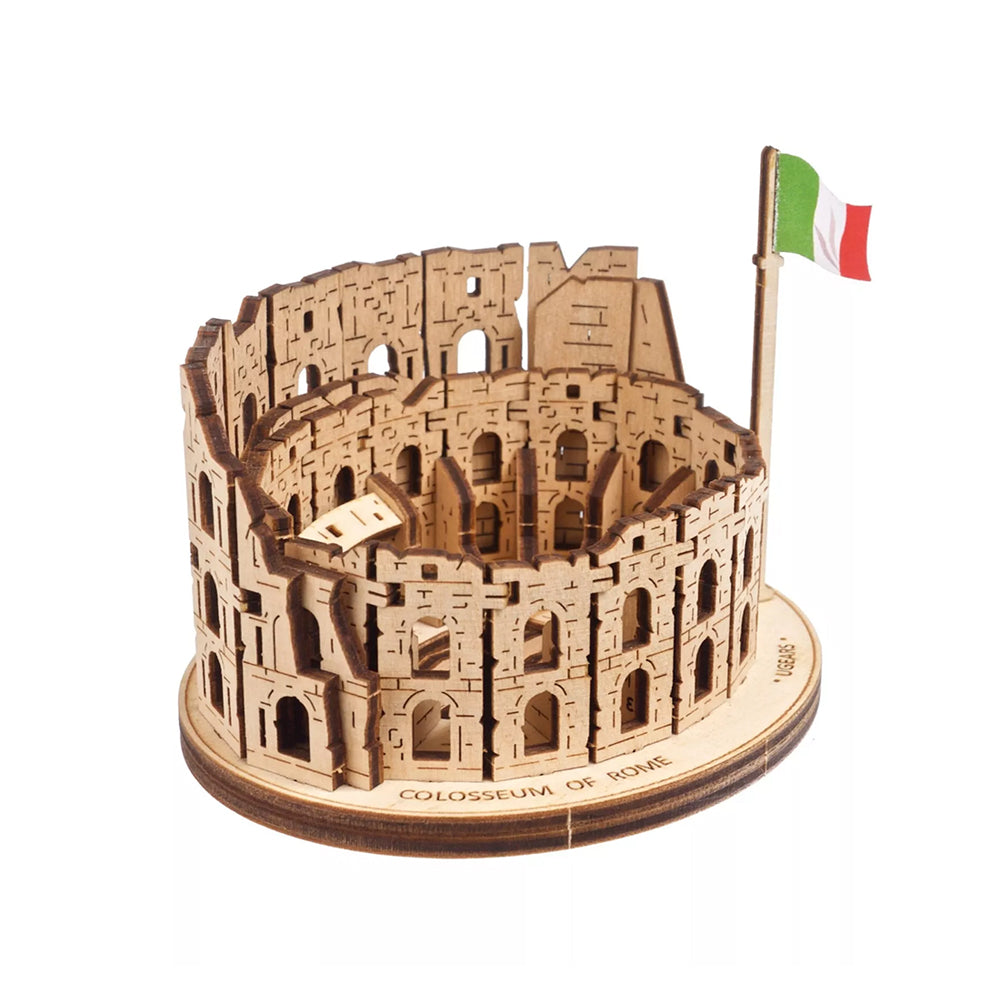 Ukraine Made Ugears Rome Colosseum 3D Wooden Puzzle DIY Mini Model Kit
