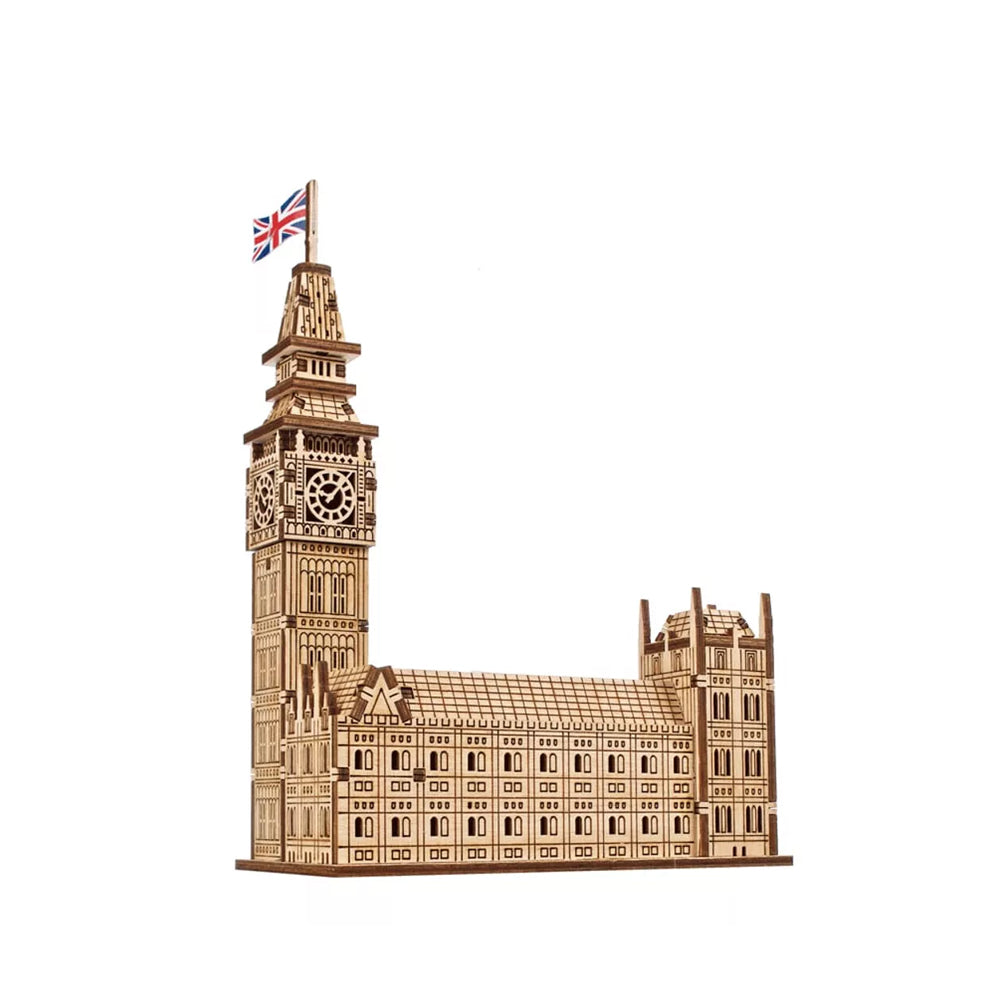 Ukraine Made Ugears Big Ben 3D Wooden Puzzle Mini Model DIY Kit