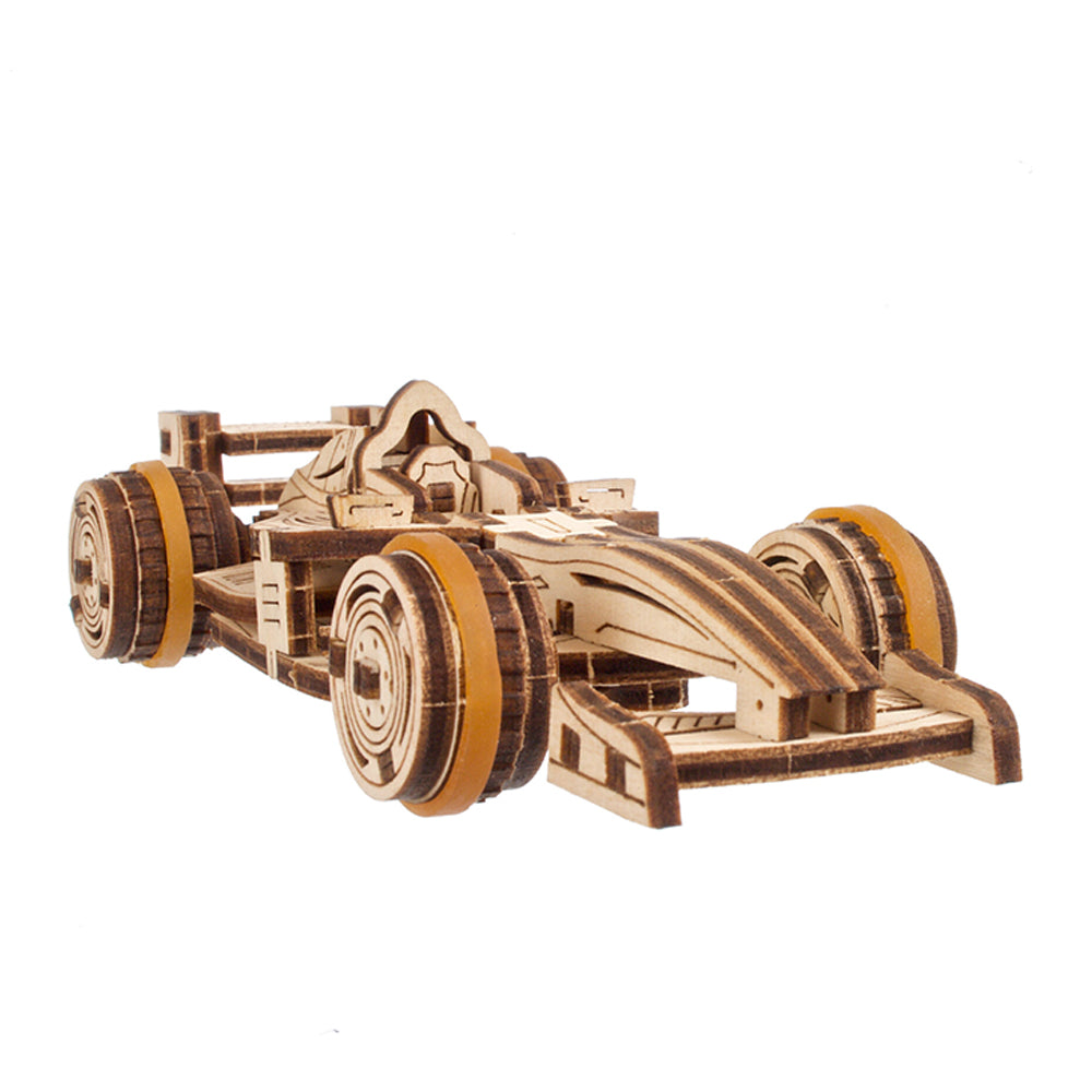Ukraine Made Ugears Compact Racer 3D Wooden Puzzle Mini Model DIY Kit