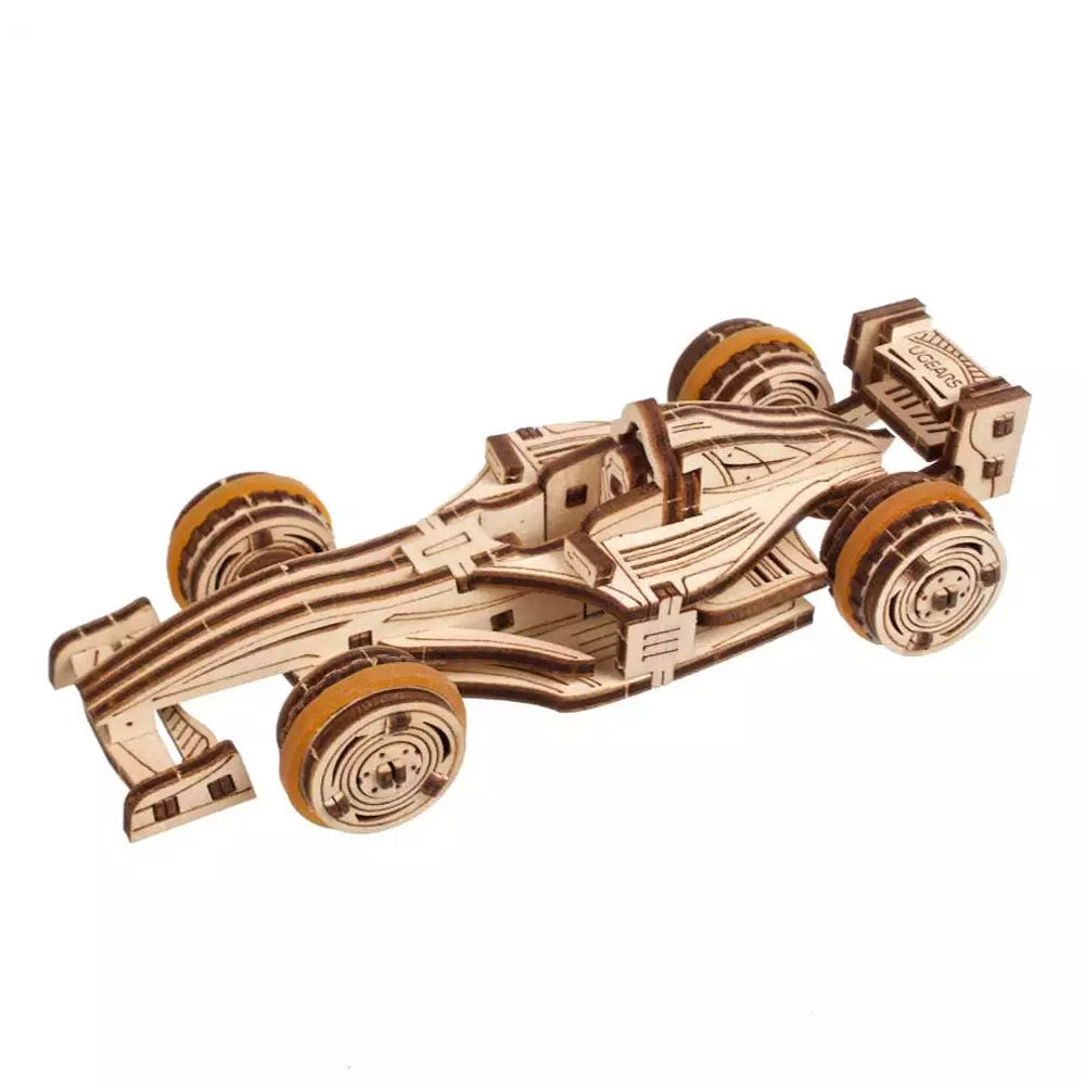 Ukraine Made Ugears Compact Racer 3D Wooden Puzzle Mini Model DIY Kit