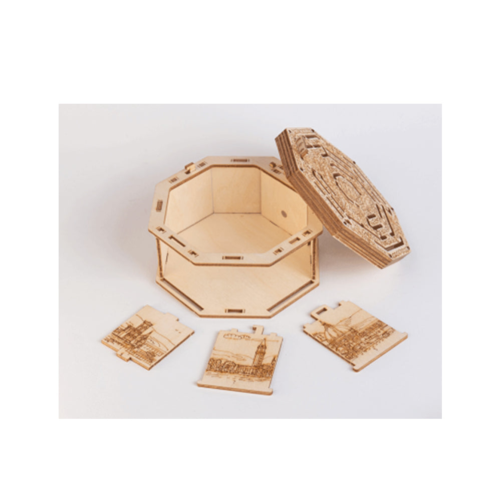 Escapewelt Secret Maze Puzzle Box Wooden 3D Model Assembly Kit