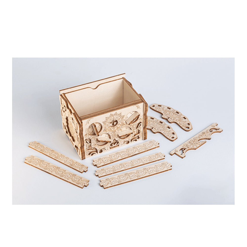 Escapewelt Secret Treasure Puzzle Box 3D Wooden Model DIY Kit