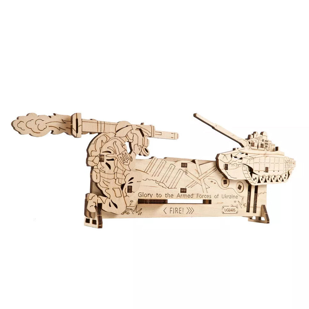 Ukraine Made Ugears Fire And Forget Wooden Mechanical 3D Puzzle DIY Model Kit